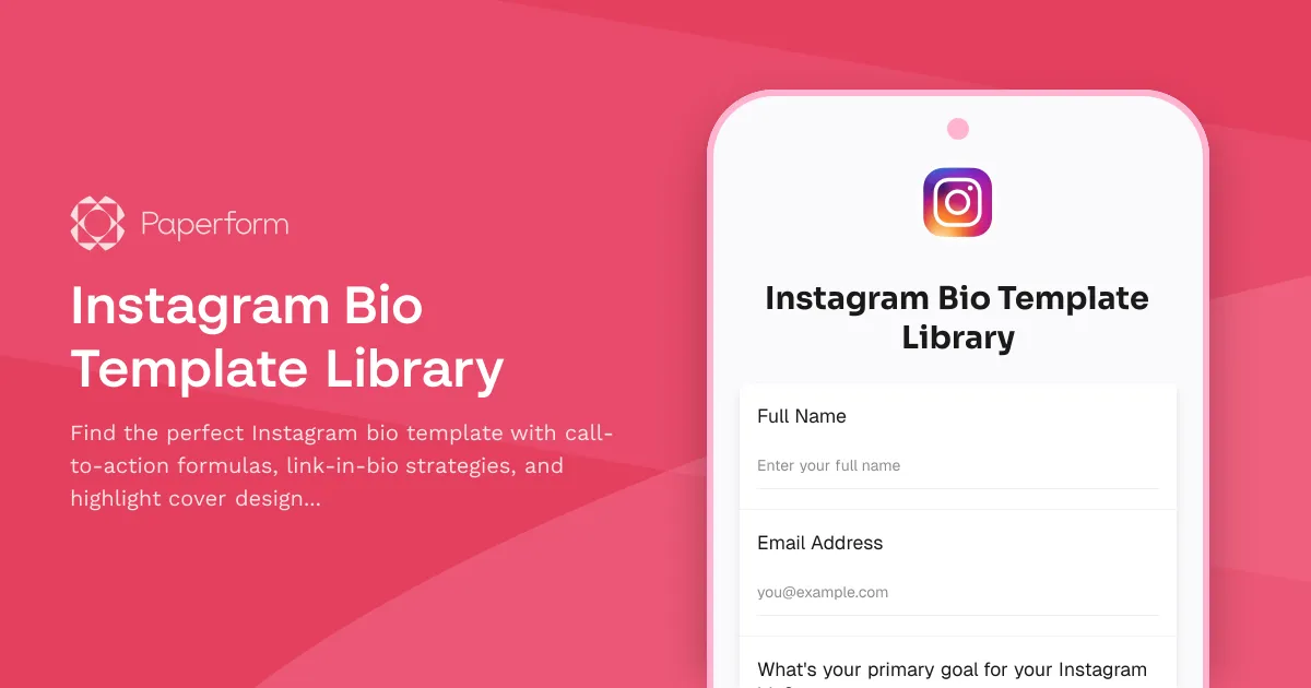 Instagram Bio Template Library