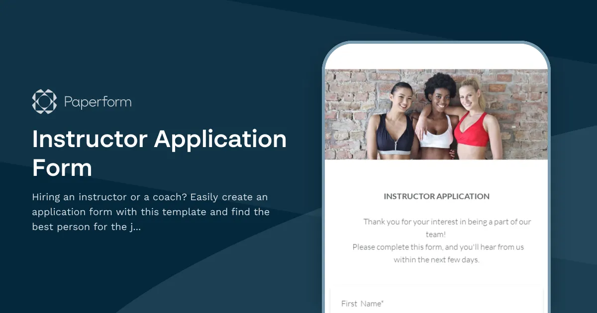 Instructor Application Form
