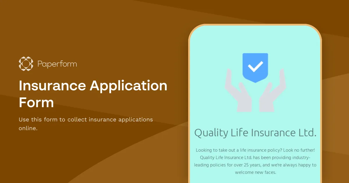 Insurance Application Form