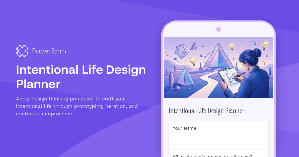 Intentional Life Design Planner