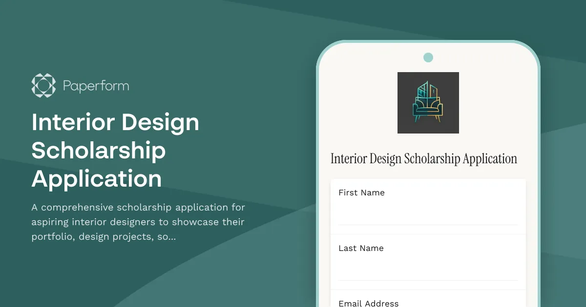 Interior Design Scholarship Application