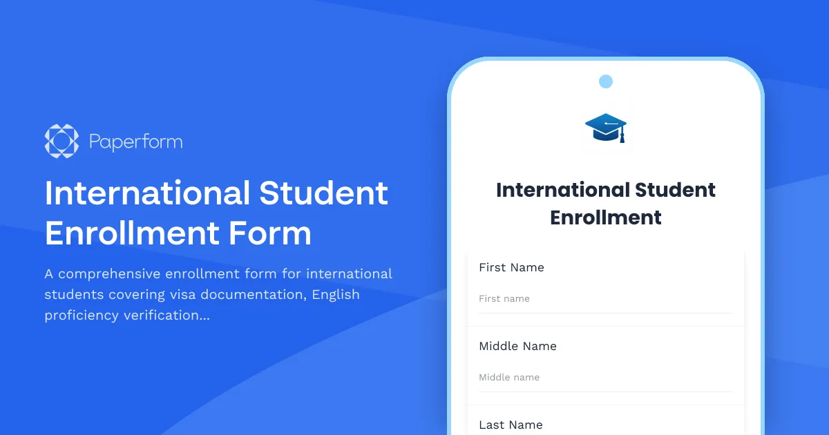 International Student Enrollment Form