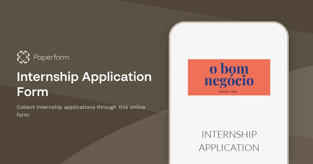 Internship Application Form