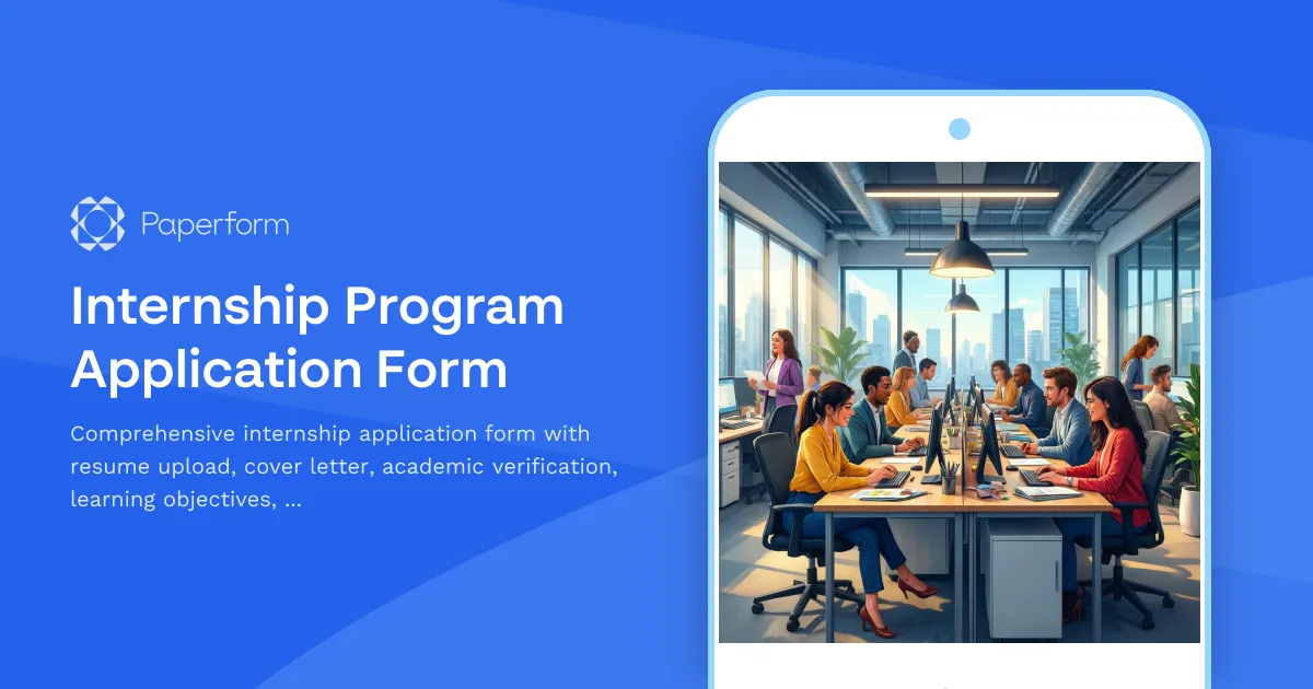 Internship Program Application Form