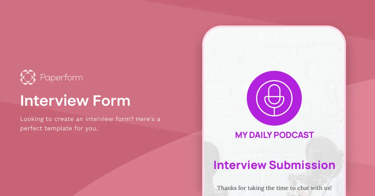 Interview Form