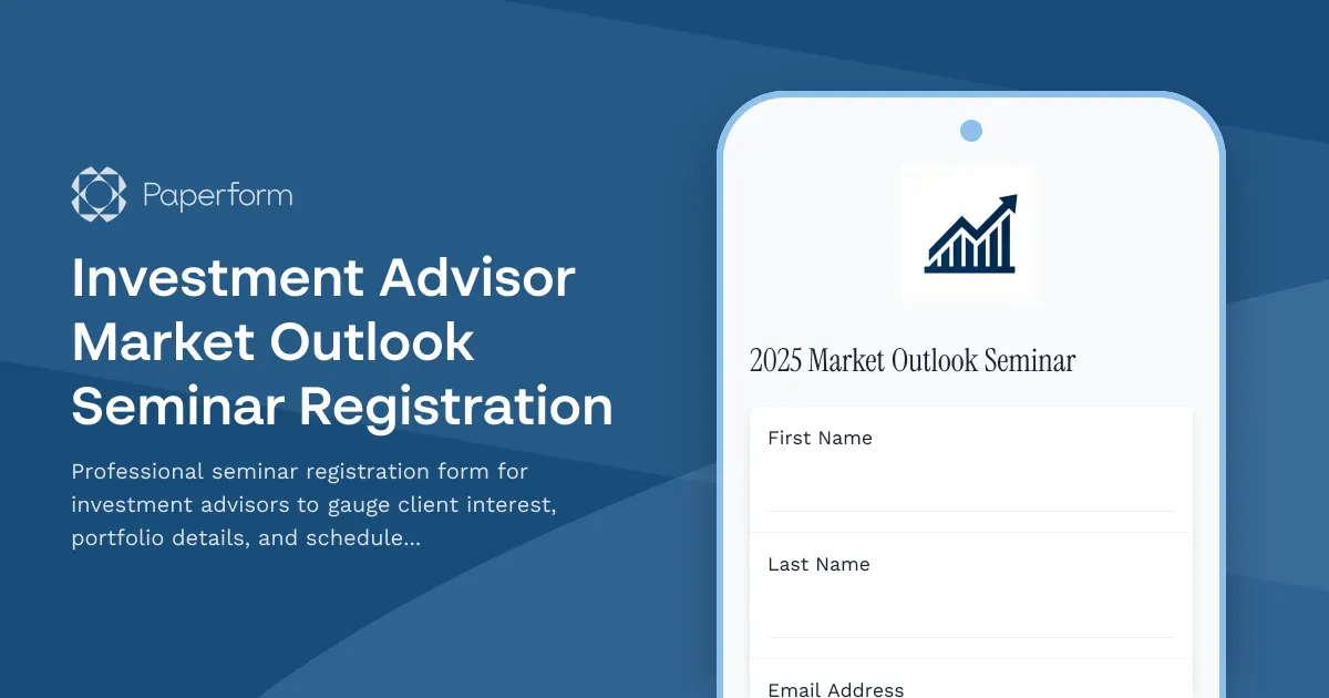 Investment Advisor Market Outlook Seminar Registration