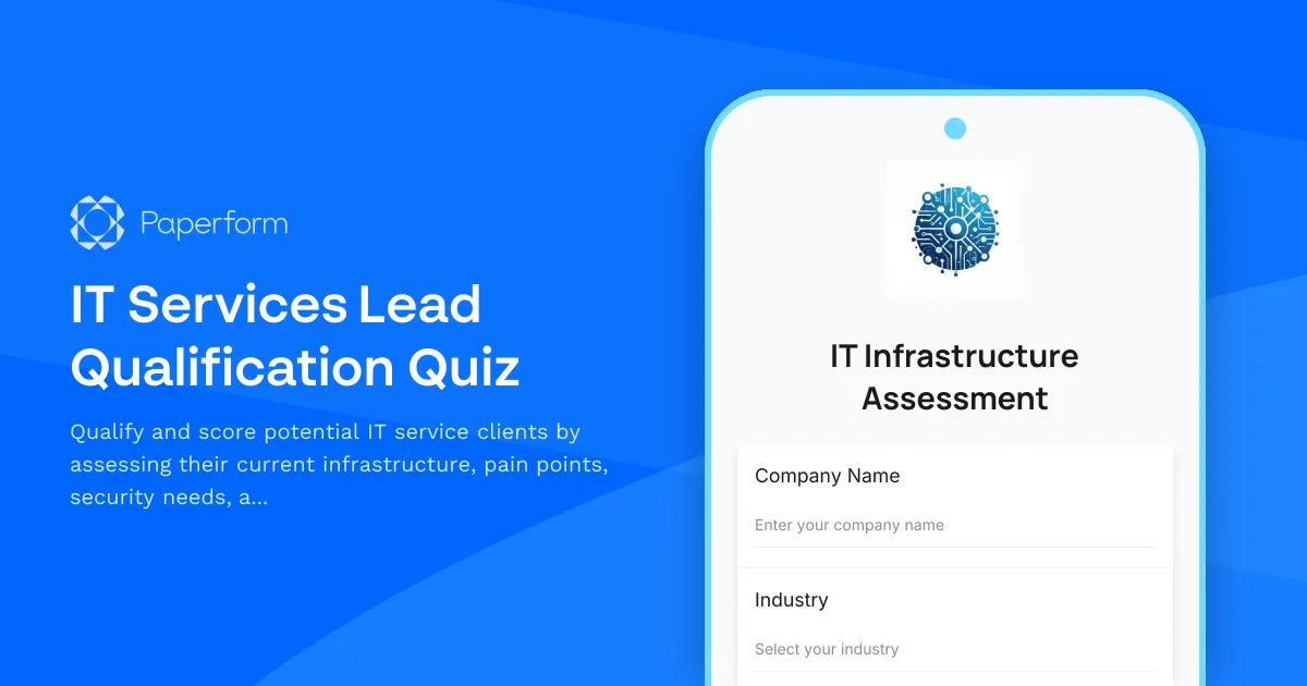 IT Services Lead Qualification Quiz