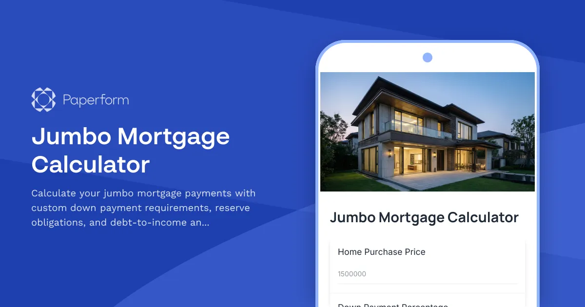 Jumbo Mortgage Calculator