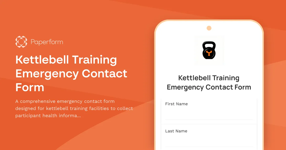 Kettlebell Training Emergency Contact Form