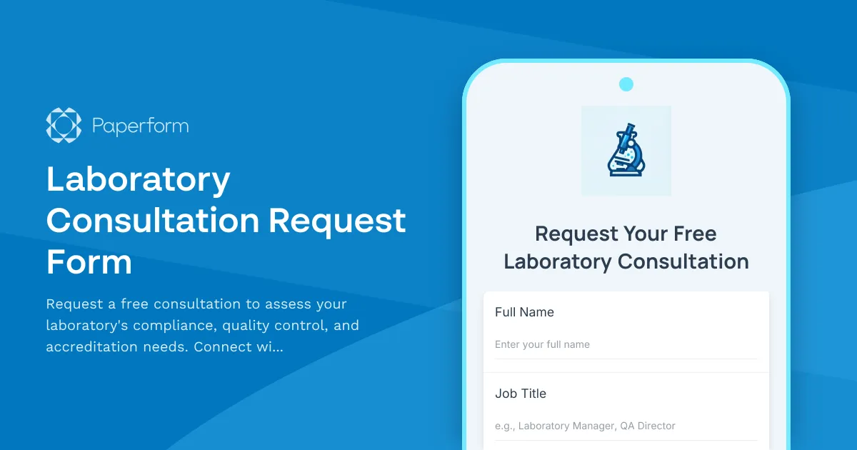 Laboratory Consultation Request Form