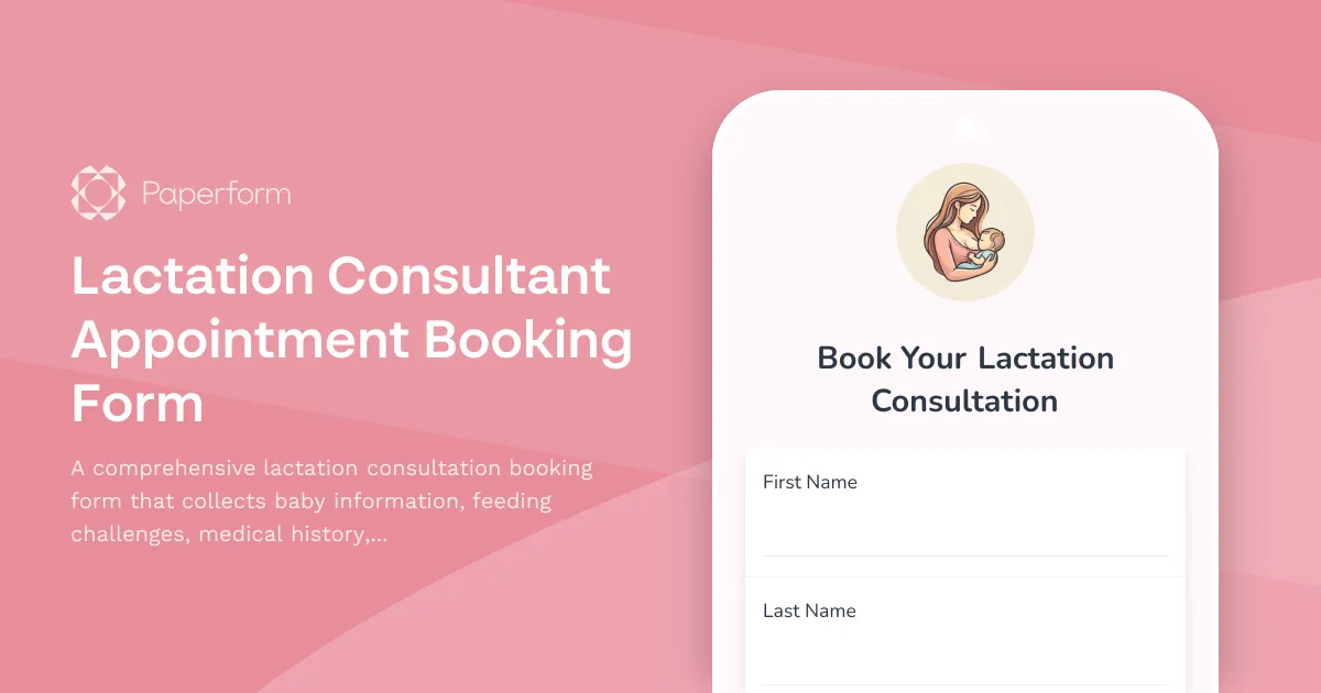 Lactation Consultant Appointment Booking Form
