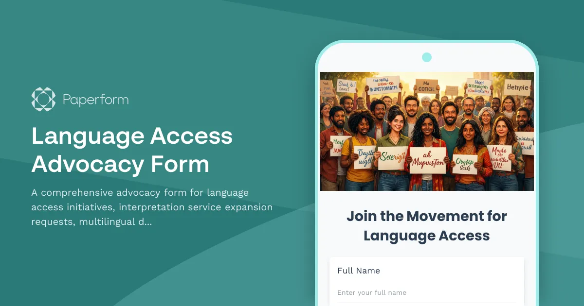 Language Access Advocacy Form