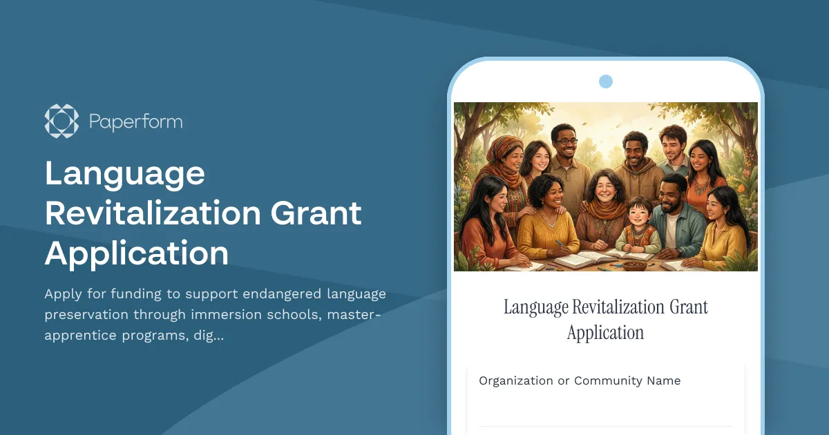 Language Revitalization Grant Application