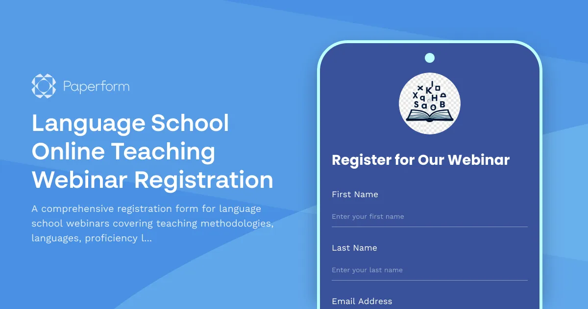 Language School Online Teaching Webinar Registration