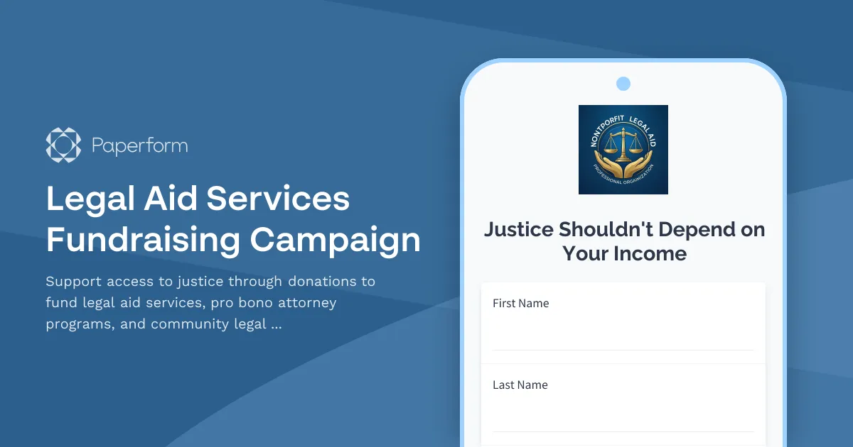 Legal Aid Services Fundraising Campaign