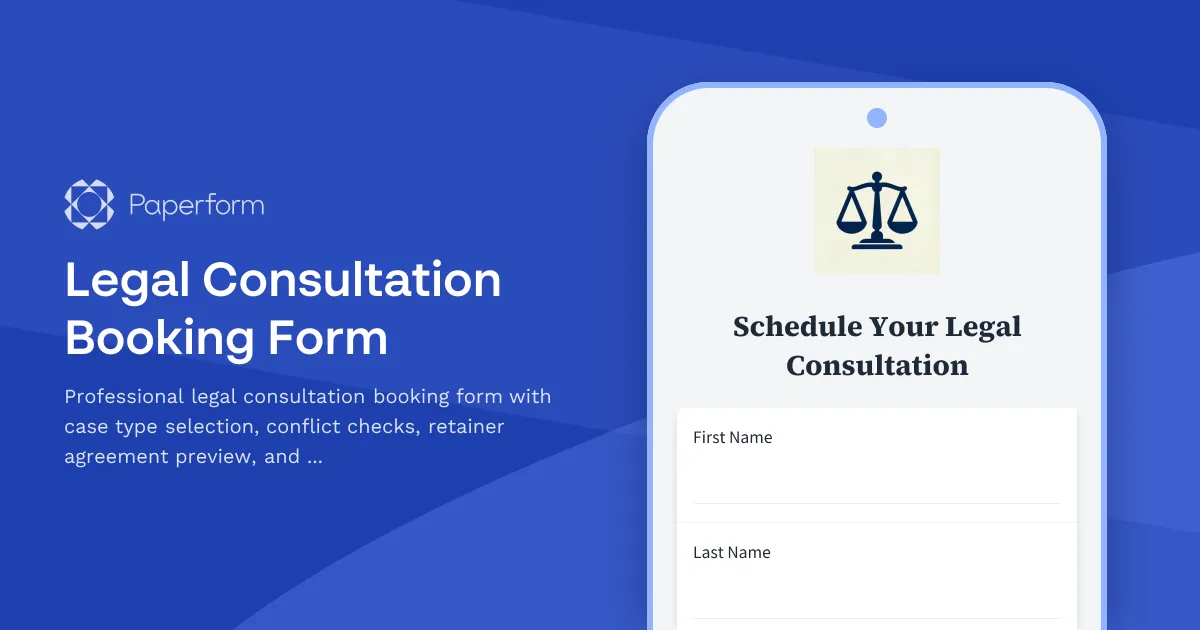 Legal Consultation Booking Form