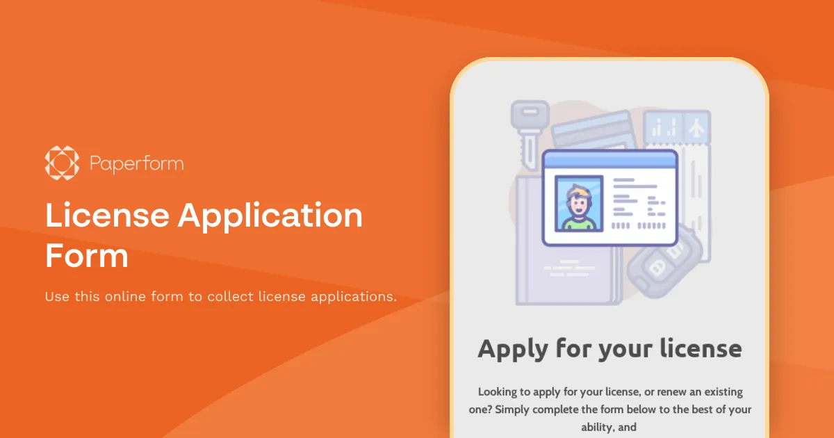 License Application Form