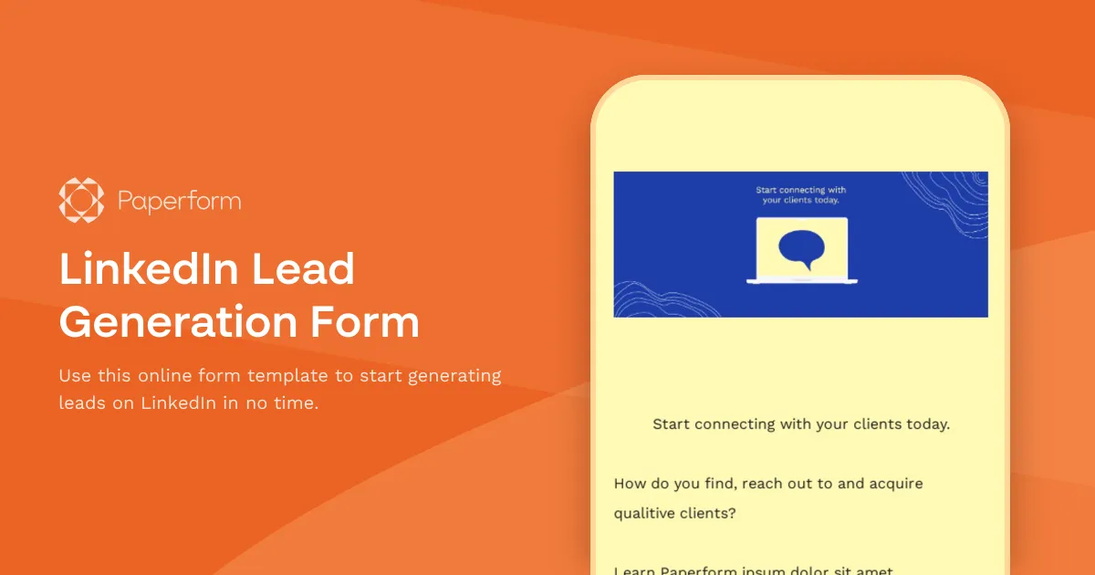 LinkedIn Lead Generation Form