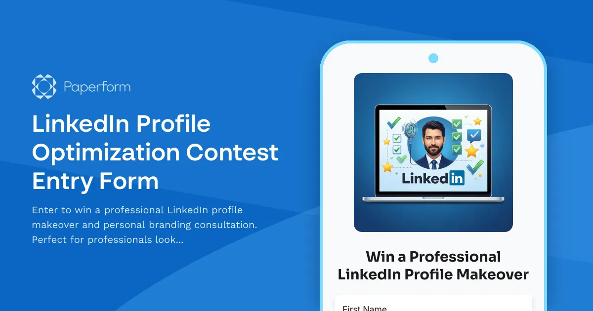 LinkedIn Profile Optimization Contest Entry Form