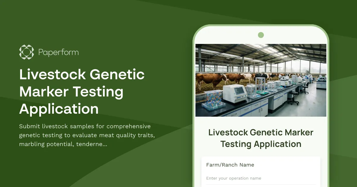 Livestock Genetic Marker Testing Application
