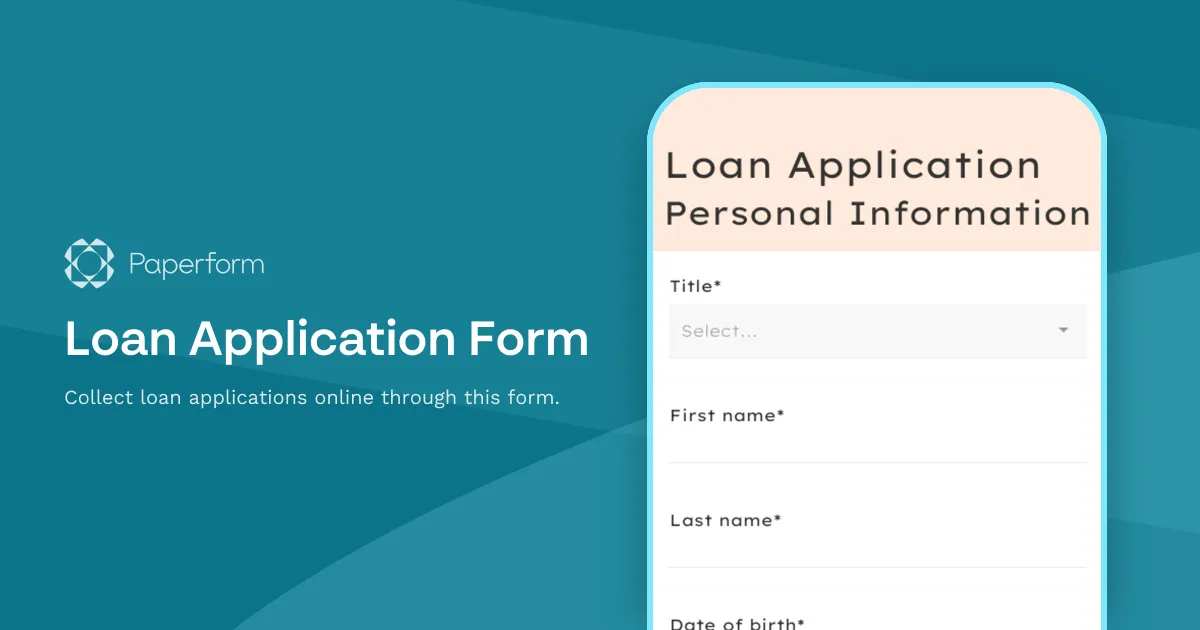 Loan Application Form