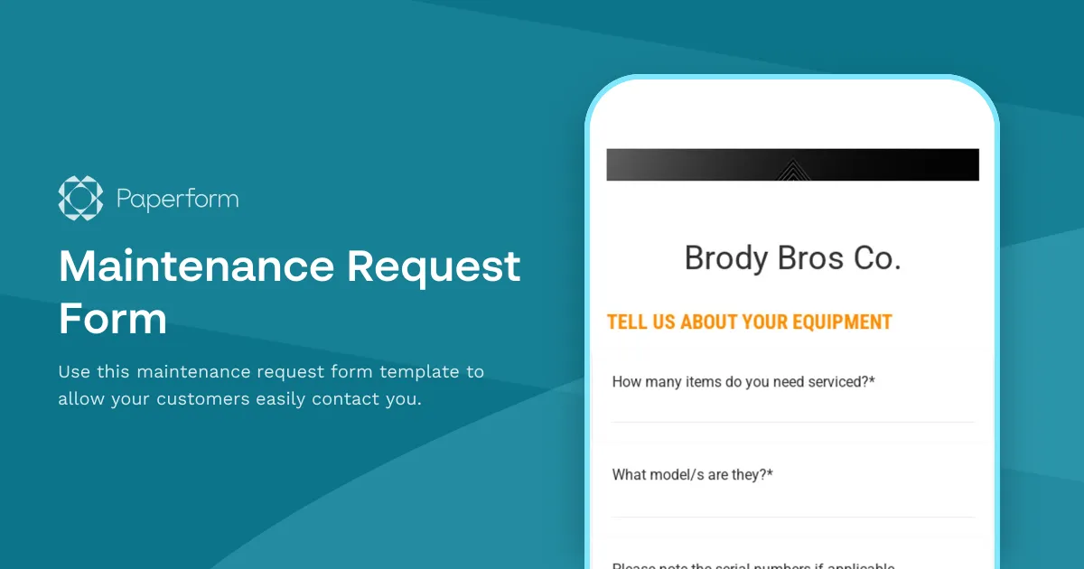 Maintenance Request Form