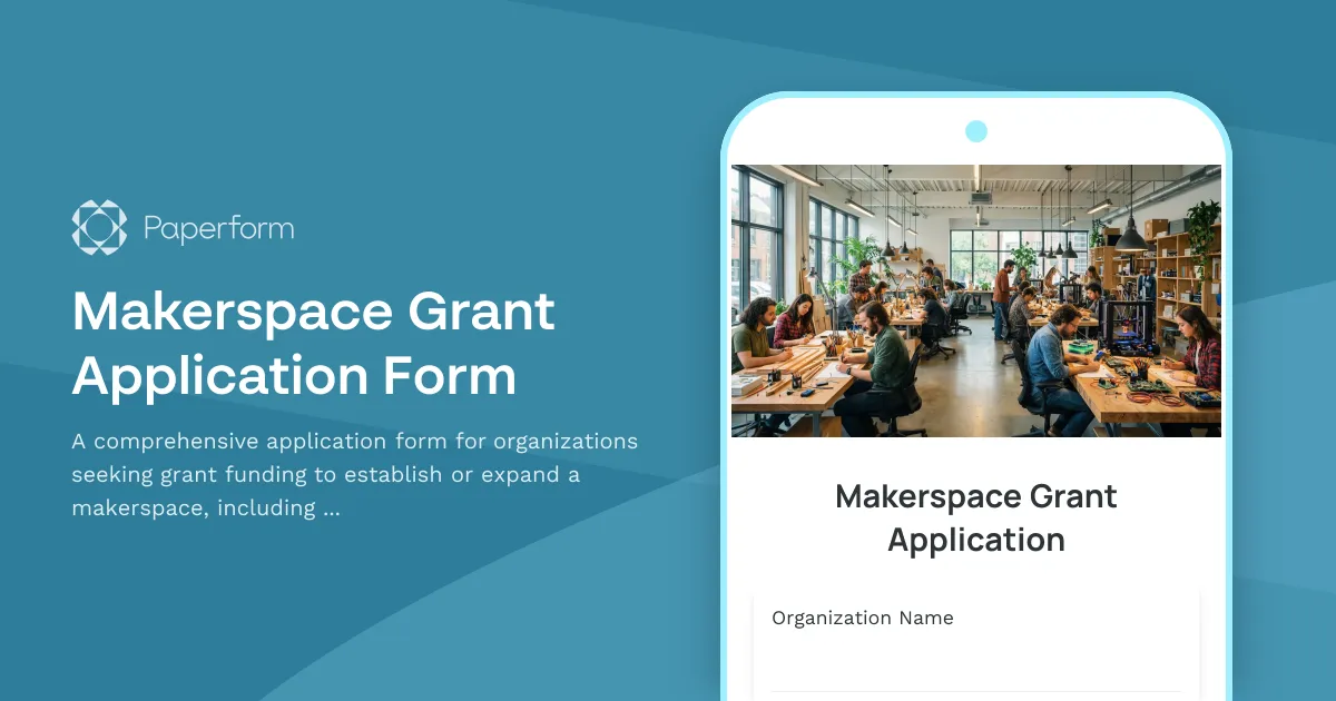 Makerspace Grant Application Form