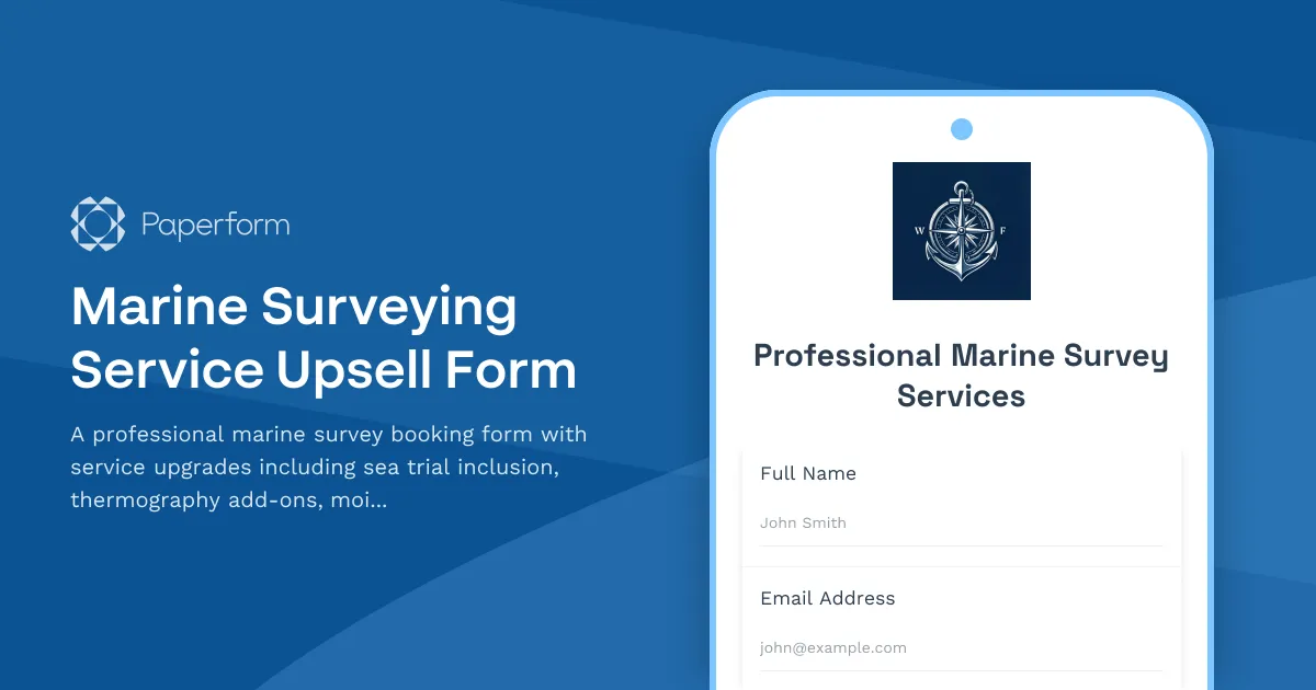 Marine Surveying Service Upsell Form