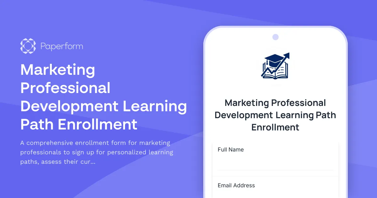 Marketing Professional Development Learning Path Enrollment