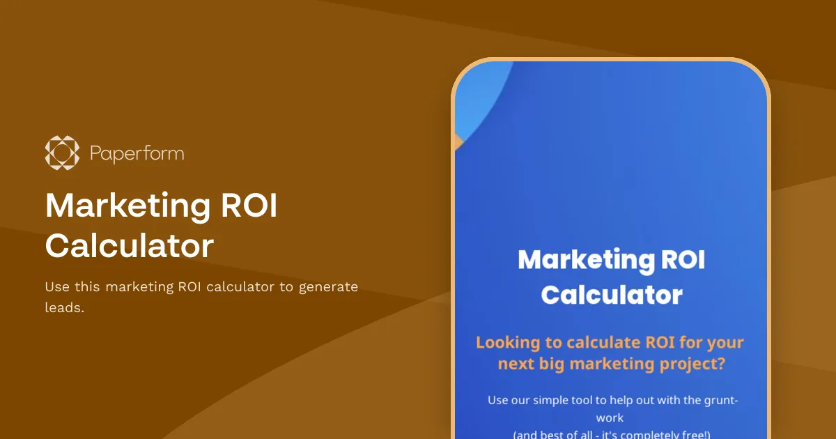 Marketing ROI Calculator