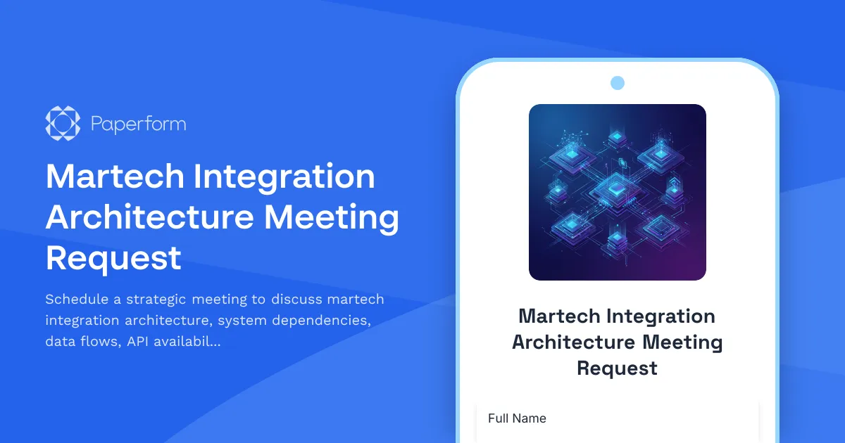 Martech Integration Architecture Meeting Request