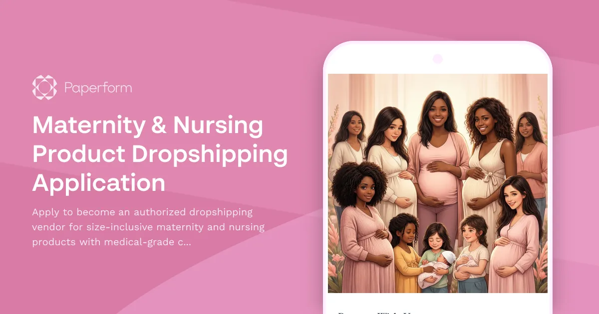 Maternity & Nursing Product Dropshipping Application