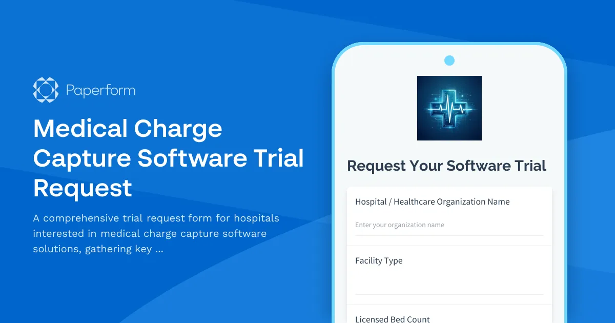 Medical Charge Capture Software Trial Request