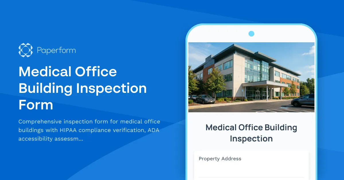 Medical Office Building Inspection Form