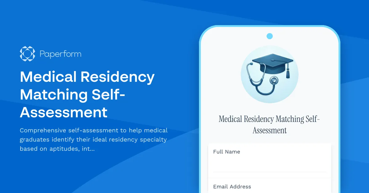 Medical Residency Matching Self-Assessment