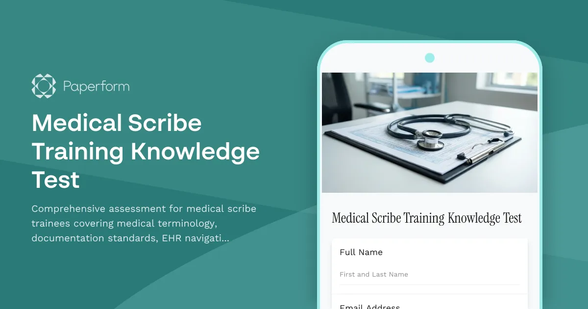 Medical Scribe Training Knowledge Test