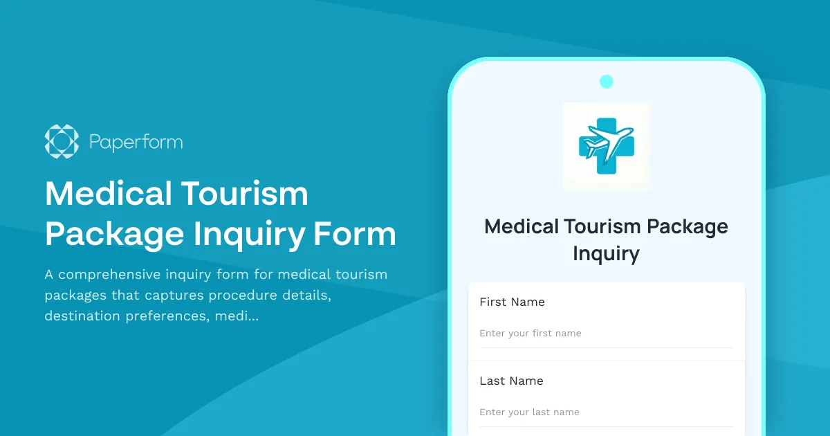 Medical Tourism Package Inquiry Form