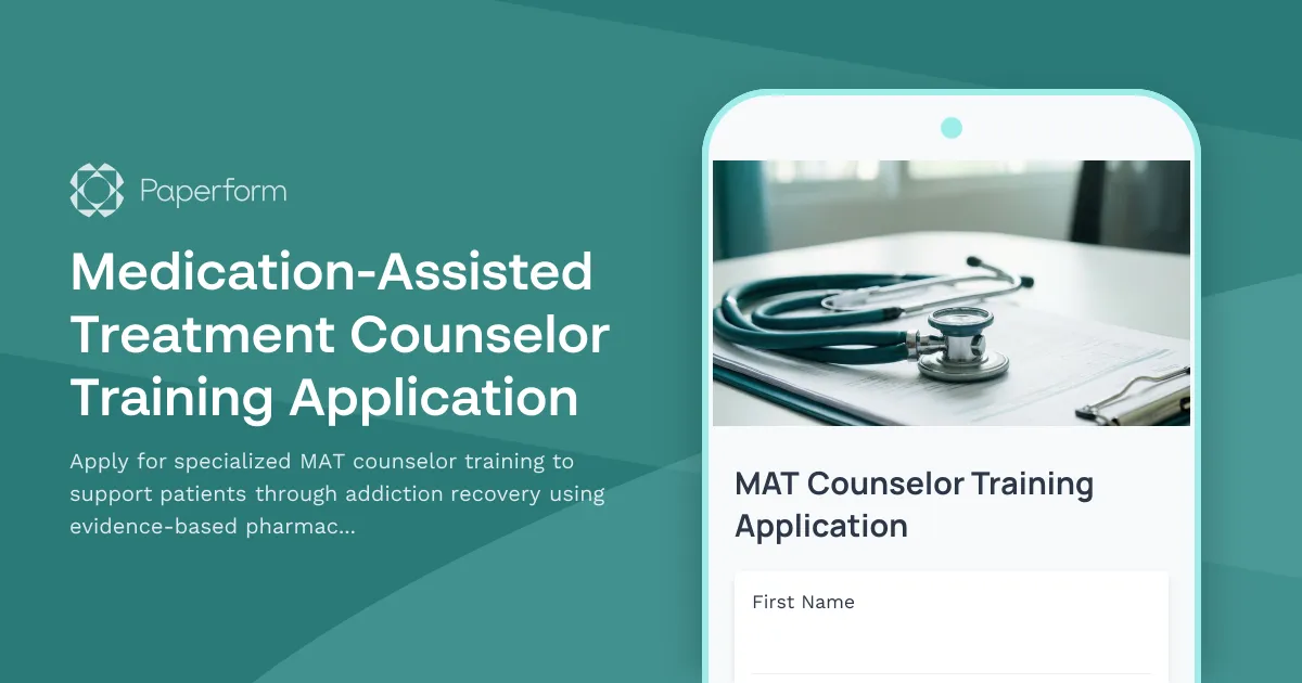 Medication-Assisted Treatment Counselor Training Application