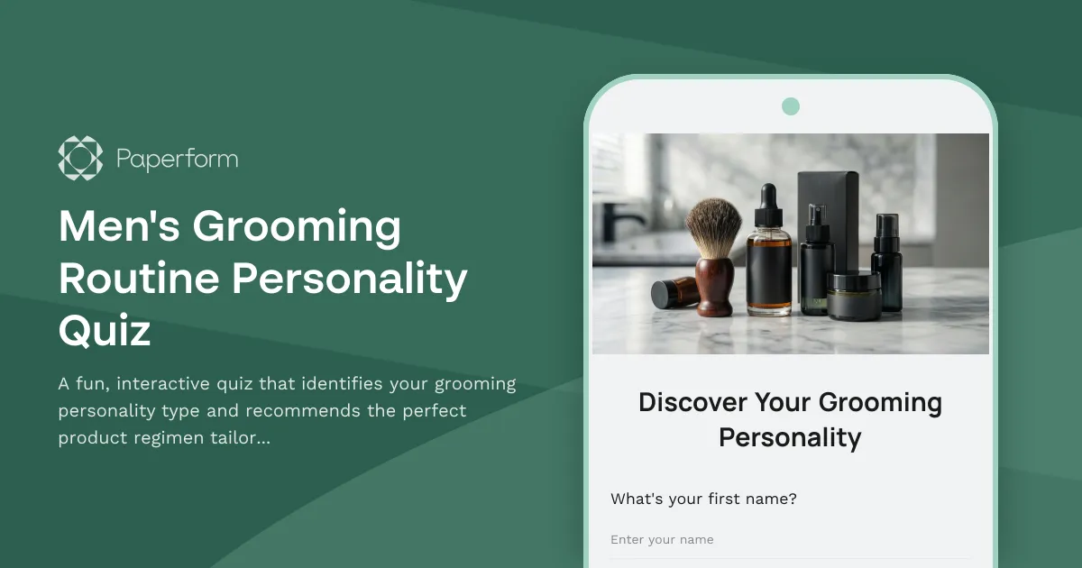Men's Grooming Routine Personality Quiz