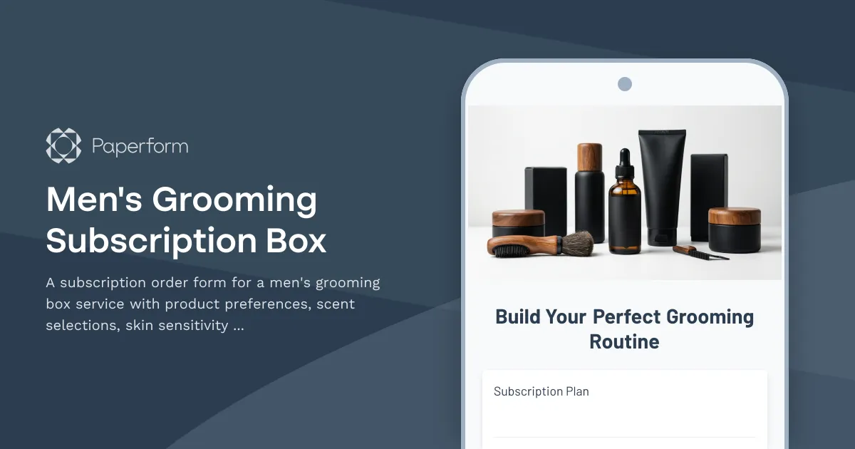 Men's Grooming Subscription Box