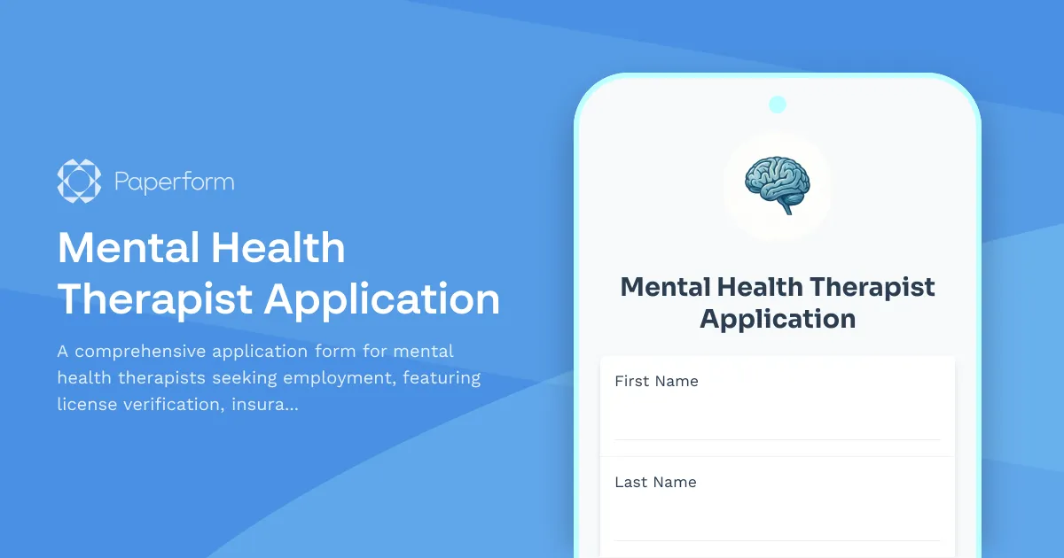 Mental Health Therapist Application