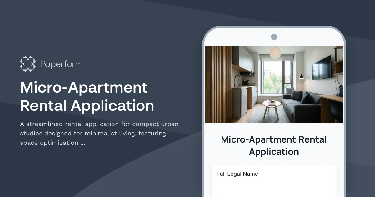 Micro-Apartment Rental Application