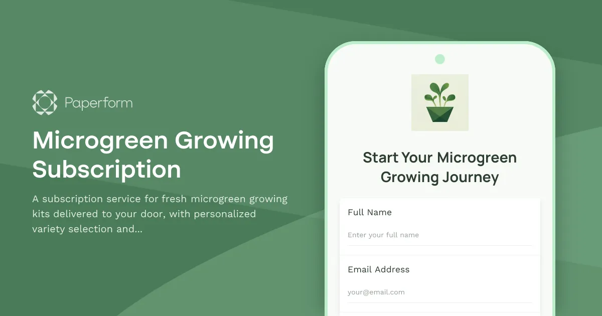 Microgreen Growing Subscription