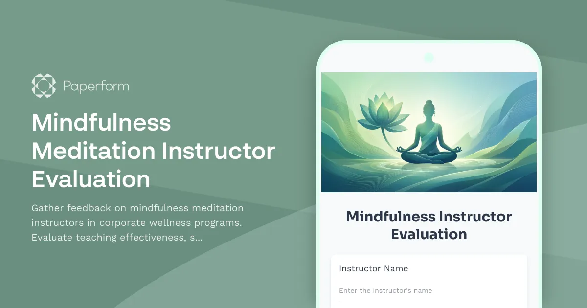 Mindfulness Meditation Instructor Evaluation
