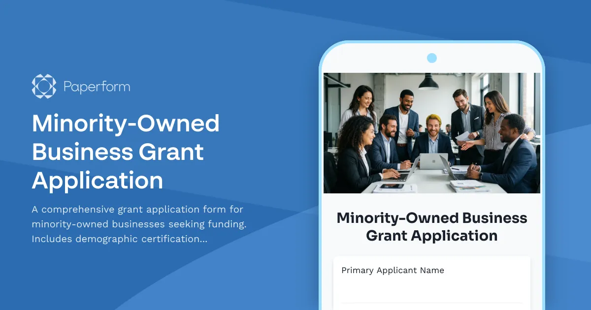 Minority-Owned Business Grant Application