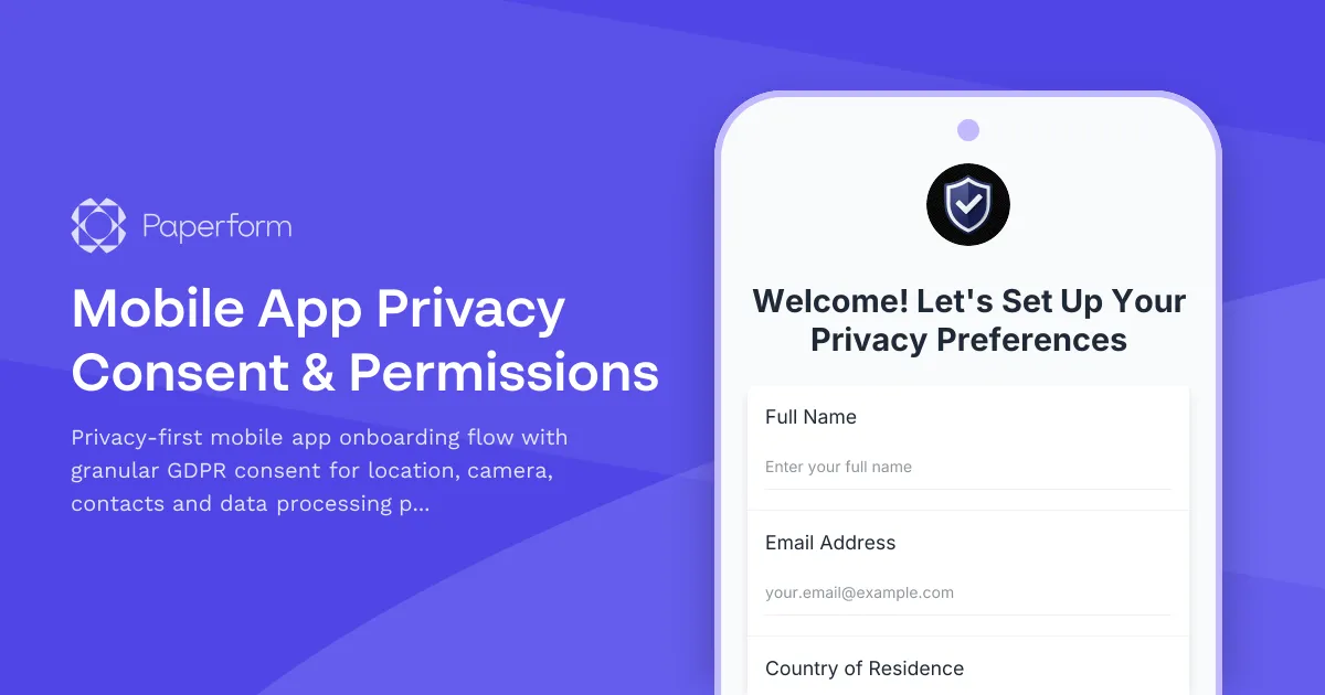 Mobile App Privacy Consent & Permissions