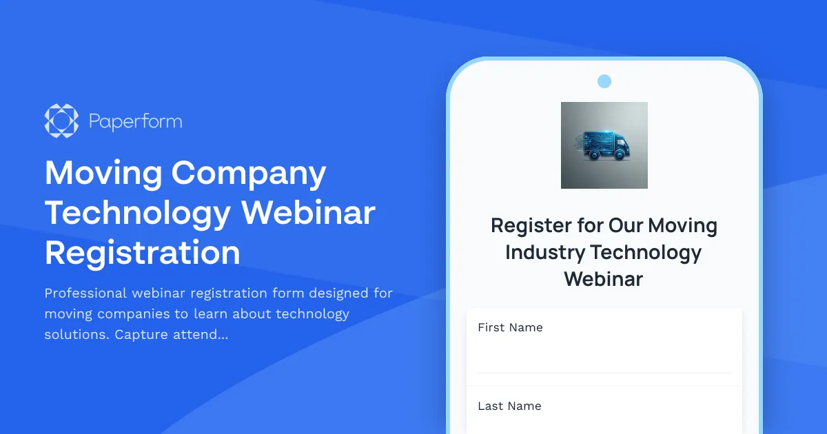 Moving Company Technology Webinar Registration