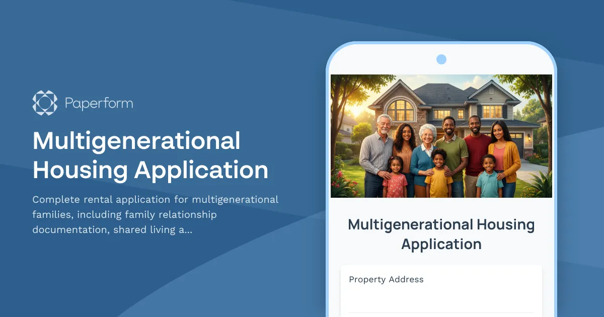 Multigenerational Housing Application