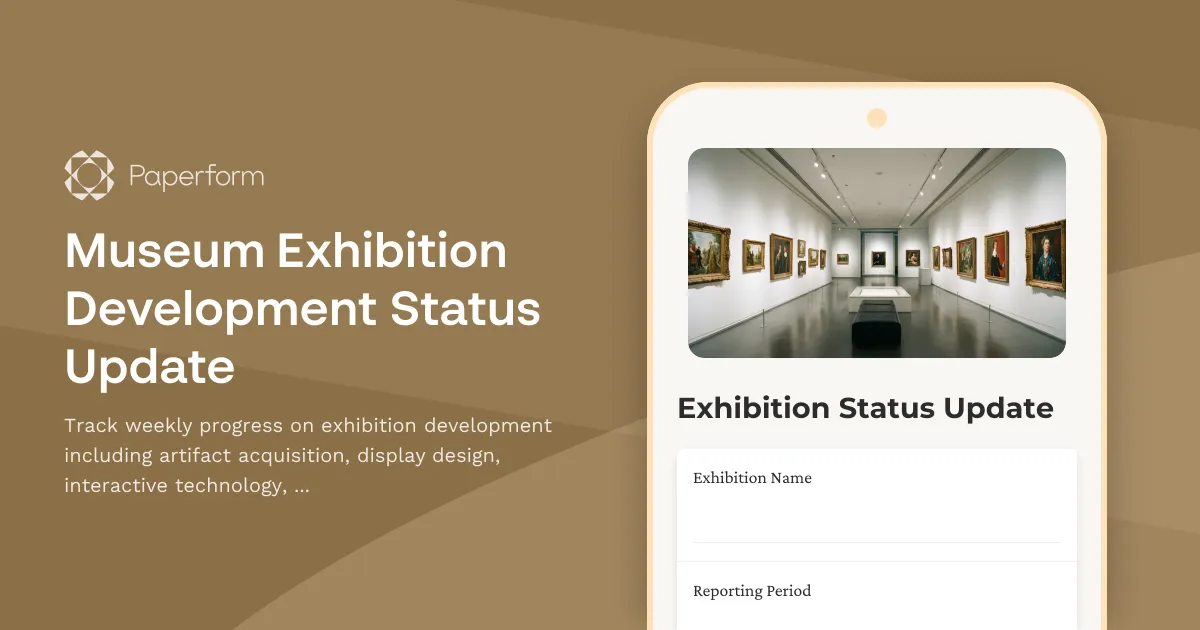 Museum Exhibition Development Status Update