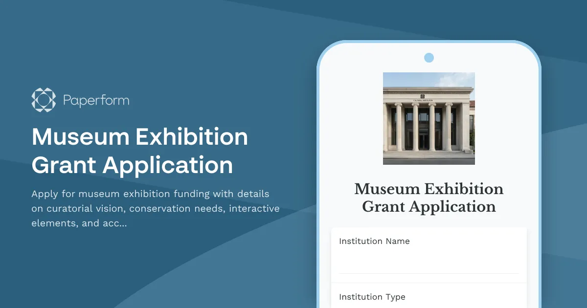 Museum Exhibition Grant Application